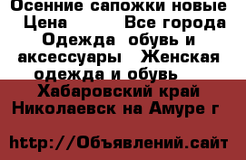 Осенние сапожки новые › Цена ­ 600 - Все города Одежда, обувь и аксессуары » Женская одежда и обувь   . Хабаровский край,Николаевск-на-Амуре г.